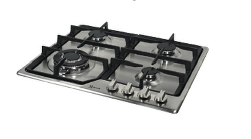 M-System MGKWT-60 IX Встроенный Gas hob Черный, Нержавеющая сталь