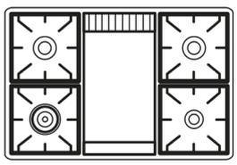 Boretti MTBR-104 F WT Freistehend Gas hob A Küchenherd