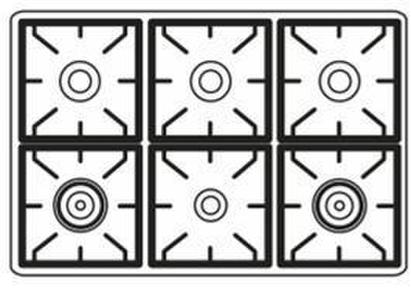 Boretti MTBR-104 WT Отдельностоящий Gas hob A кухонная плита