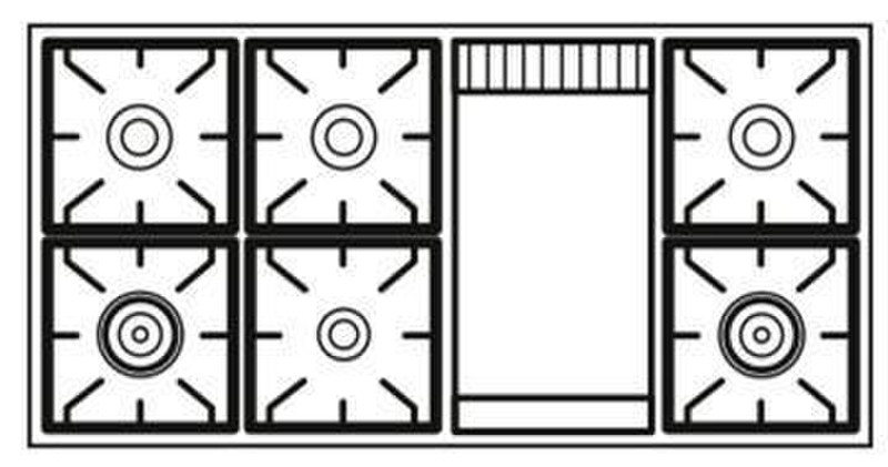 Boretti MTBR-120 F WT Freistehend Gas hob A Küchenherd