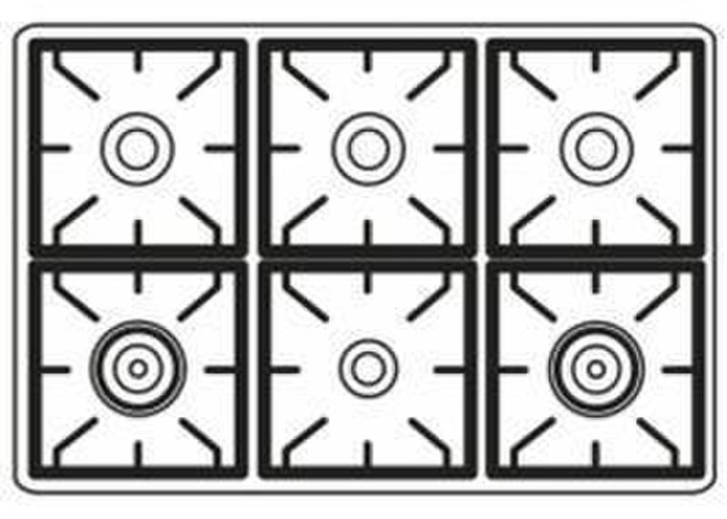 Boretti MTBR-96 WT Freistehend Gas hob A Küchenherd