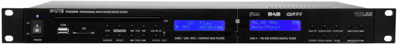 APart PCR3000R HiFi CD player Черный CD-плеер
