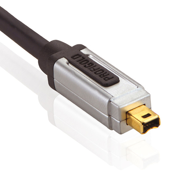 Profigold FireWire 400, 2m 2m 4-p 4-p Black firewire cable