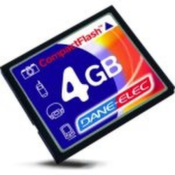 Dane-Elec CompactFlash Card 4GB, 5pk 4GB CompactFlash memory card