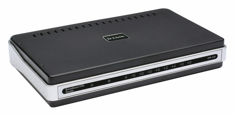 D-Link DIR-130 Подключение Ethernet Черный проводной маршрутизатор