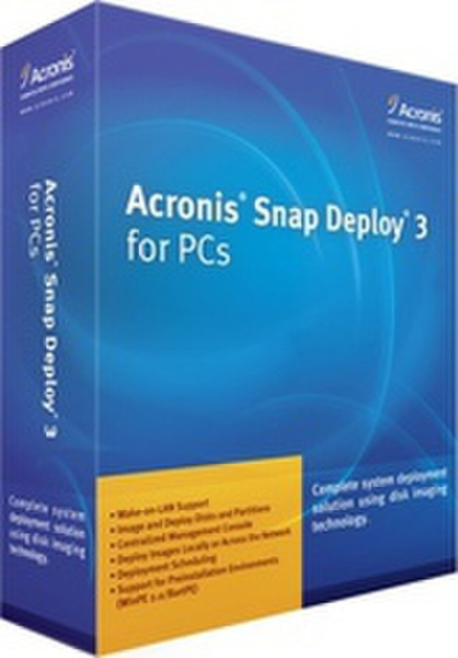 Acronis Snap Deploy 3 f/Workstations, ALP, AAP, 5000-12499u, EN