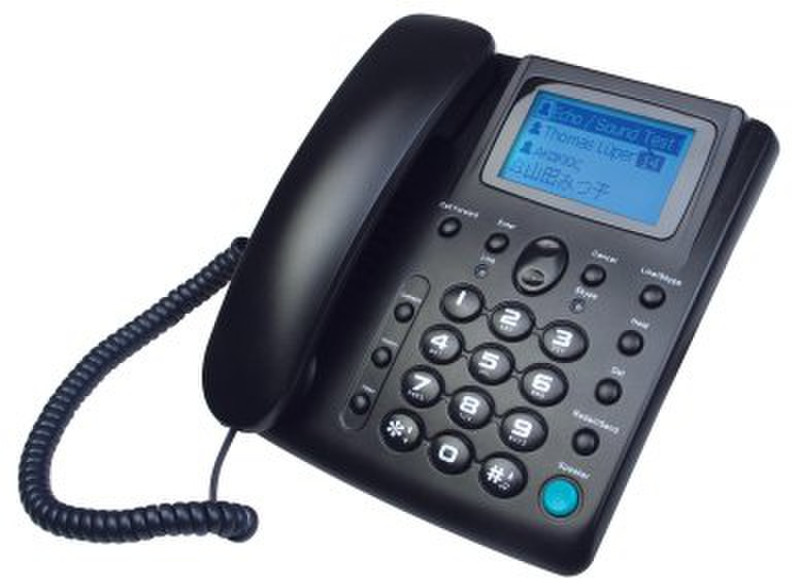 Sedna SE-P51SP Проводная телефонная трубка ЖК Черный IP-телефон