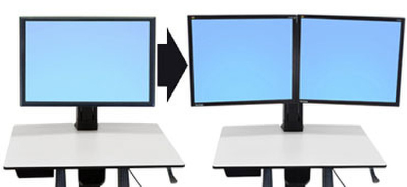 Ergotron WorkFit Convert-to-Dual Kit from Single HD 22"