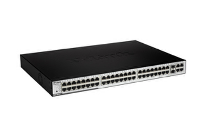 D-Link DES-3052P gemanaged L2 Energie Über Ethernet (PoE) Unterstützung Schwarz Netzwerk-Switch