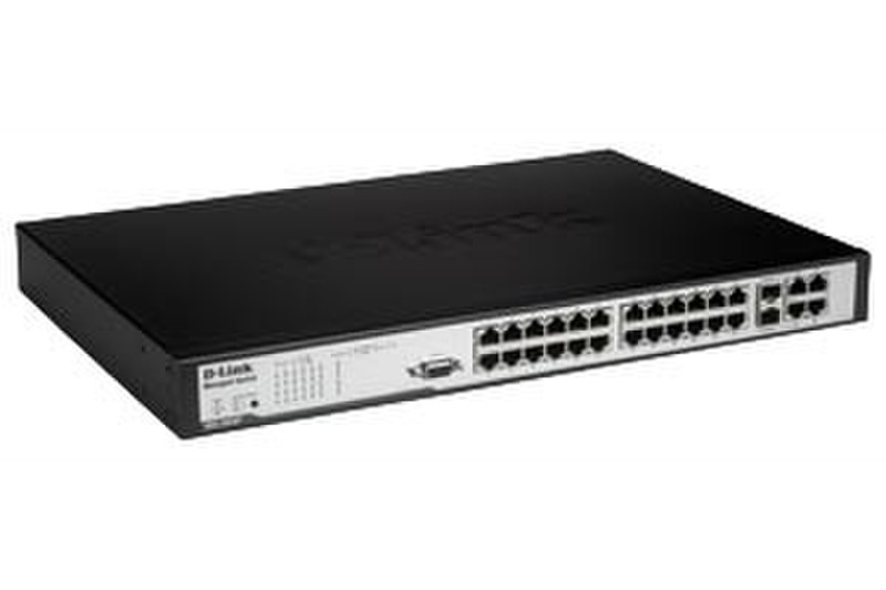 D-Link DES-3028P Managed L2 Power over Ethernet (PoE) Black network switch