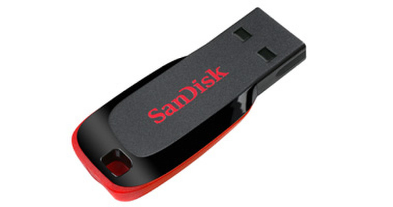 Sandisk Cruzer Blade 32ГБ USB 2.0 Type-A Черный, Красный USB флеш накопитель