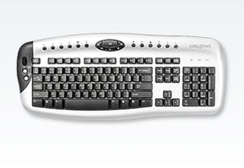 Creative Labs Multimedia Keyboard PS/2 Cеребряный клавиатура