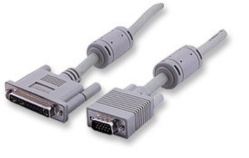 Manhattan 13W3 FM / HD15 M 3m VGA (D-Sub) Grey video cable adapter