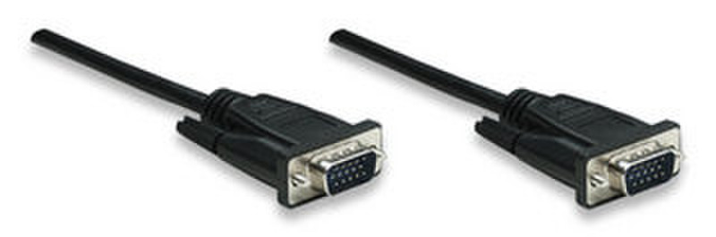 Manhattan HD15 M/M, 1.8m 1.8m VGA (D-Sub) VGA (D-Sub) Schwarz VGA-Kabel