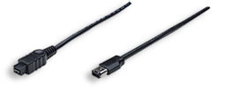 Manhattan IEEE 1394b, 1.8m, 9/6pin 1.8m 9-p 4-p Black firewire cable