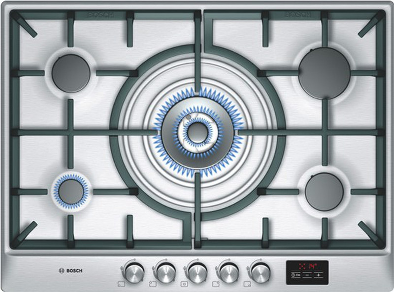 Bosch PCQ715T90Y built-in Gas Black,Stainless steel hob