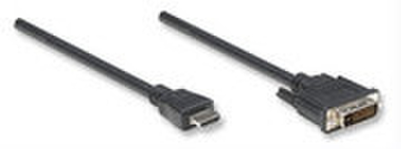 Manhattan HDMI/DVI-D, 1.8m 1.8м HDMI DVI-D Черный