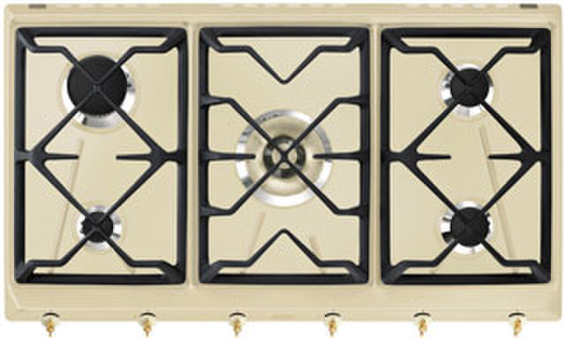 Smeg SR896PGBE Tabletop Gas Cream hob