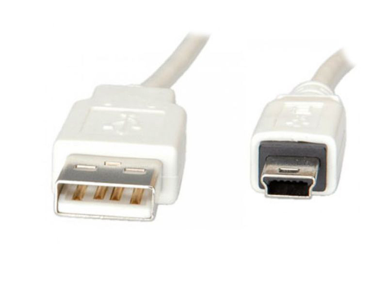 Adj ADJKOF40059063 1.8м USB A Mini-USB B Белый кабель USB