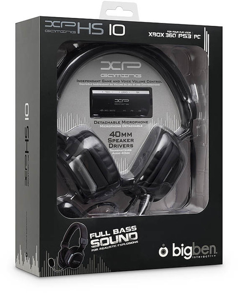 Bigben Interactive XPHS 10 Binaural Kopfband Schwarz Headset