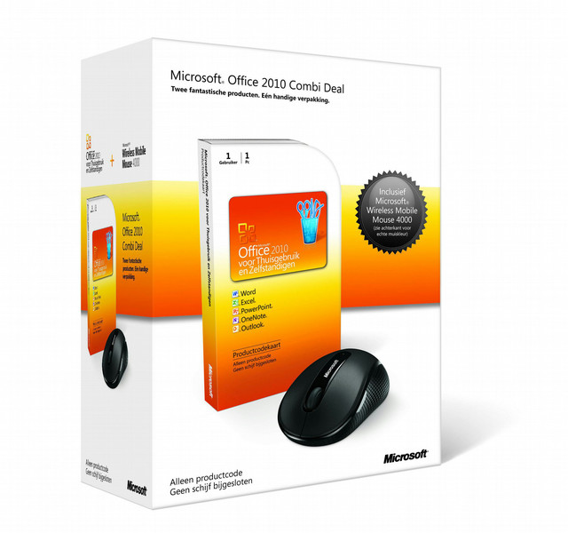 Microsoft Office voor Thuisgebruik en Zelfstandigen + Wireless Mobile Mouse 4000