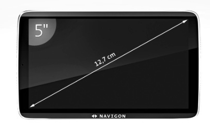 Navigon 92 Plus Фиксированный 5" Сенсорный экран 195г Черный