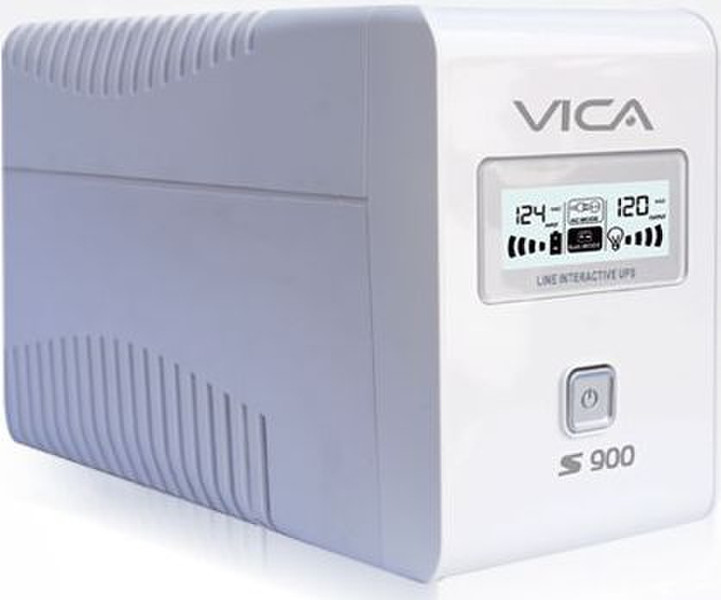 Vica S900 900ВА 6розетка(и) Компактный Белый источник бесперебойного питания