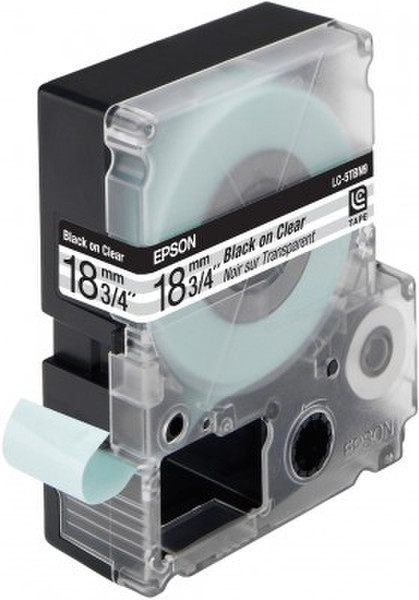 Epson Label Cartridge Transparent LC-5TBN9 Black/Transparent 18mm (9m)