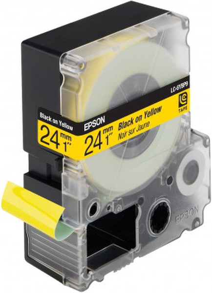 Epson Label Cartridge Pastel LC-6YBP9 Black/Yellow 24mm (9m) label-making tape