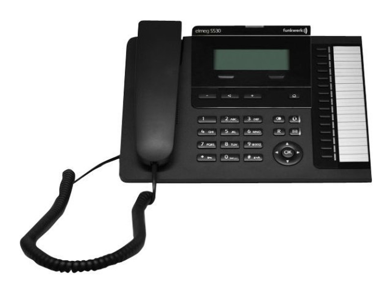 Funkwerk S530 Analog telephone Идентификация абонента (Caller ID) Черный