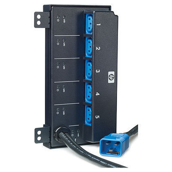 Hewlett Packard Enterprise 5xC13 Intelligent PDU 5AC outlet(s) Schwarz, Blau Verlängerungskabel