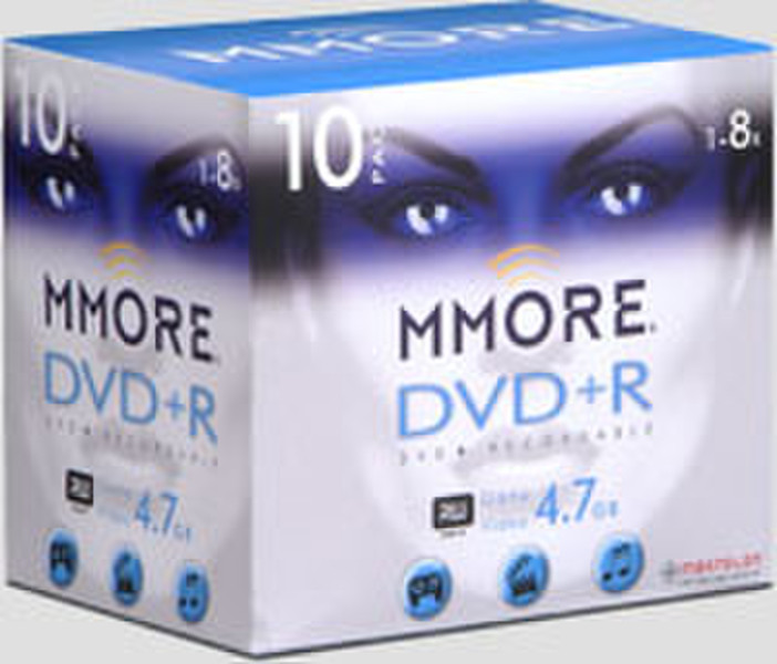 Mmore DVD+R 4.7GB 10 PACK JEWEL CASE ACTIE!