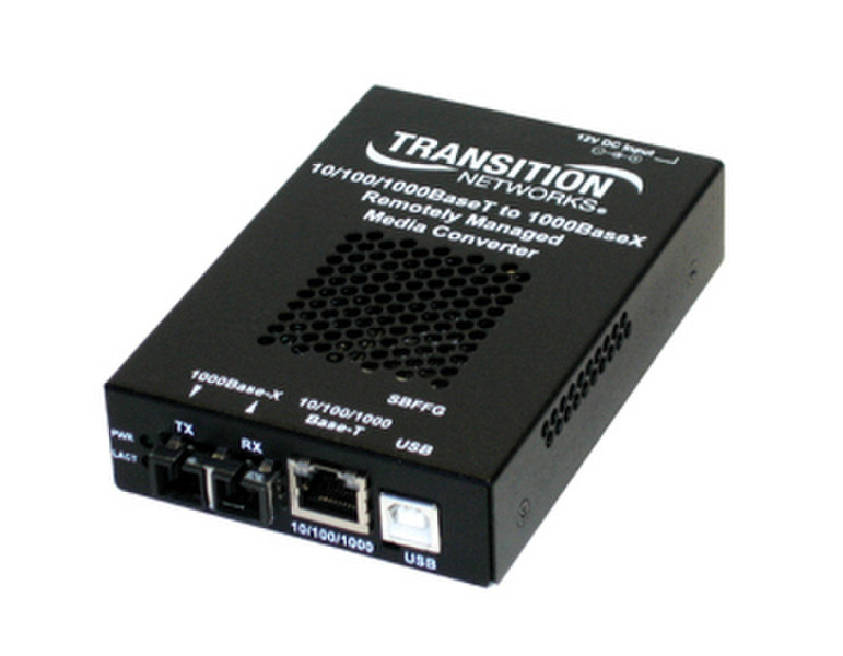 Transition Networks SBFFG1014-105 1000Mbit/s 1310nm Einzelmodus Schwarz Netzwerk Medienkonverter