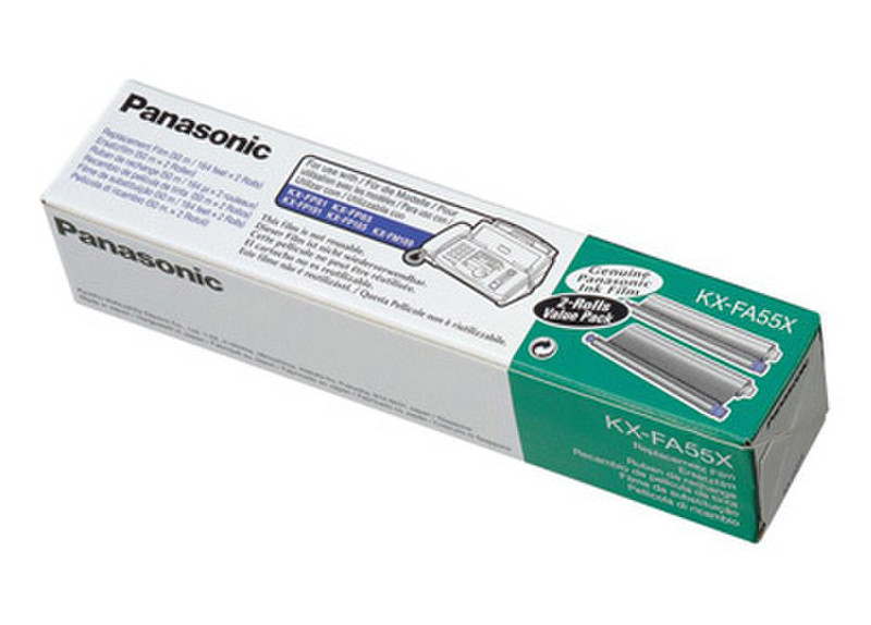 Panasonic KX-FA55 Fax ribbon Black 2pc(s) fax supply