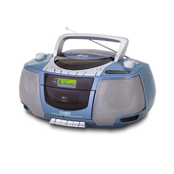 Coby MP-CD450 Portable Stereo MP3/CD/Cassette Player with AM/FM Radio Portable CD player Blue