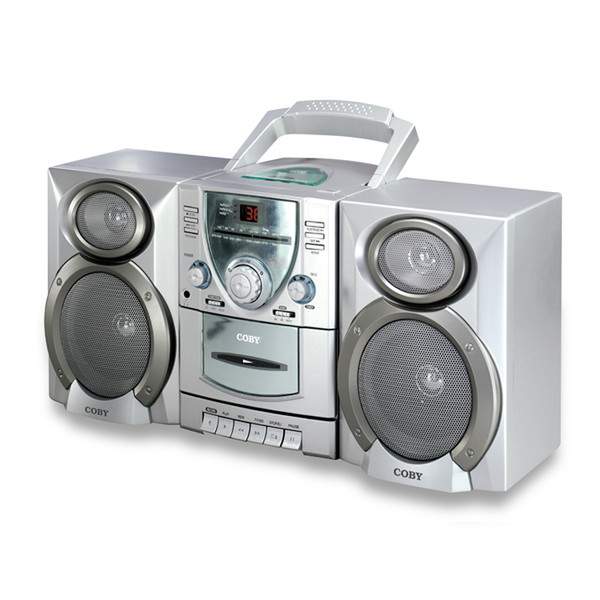 Coby Mini Hi-Fi CD/Stereo Cassette Player/Recorder Personal CD player Cеребряный