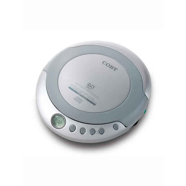 Coby CXCD329 Slim Personal CD Player with Anti-Skip Protection Portable CD player Cеребряный