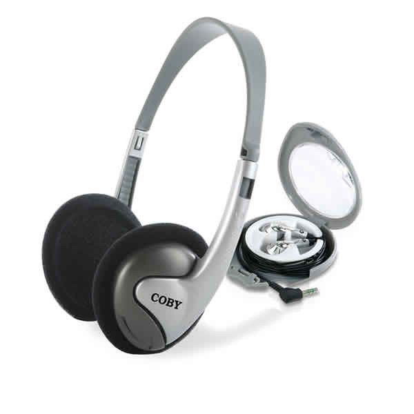 Coby Combo Lightweight Stereo Headphones & Earphones
