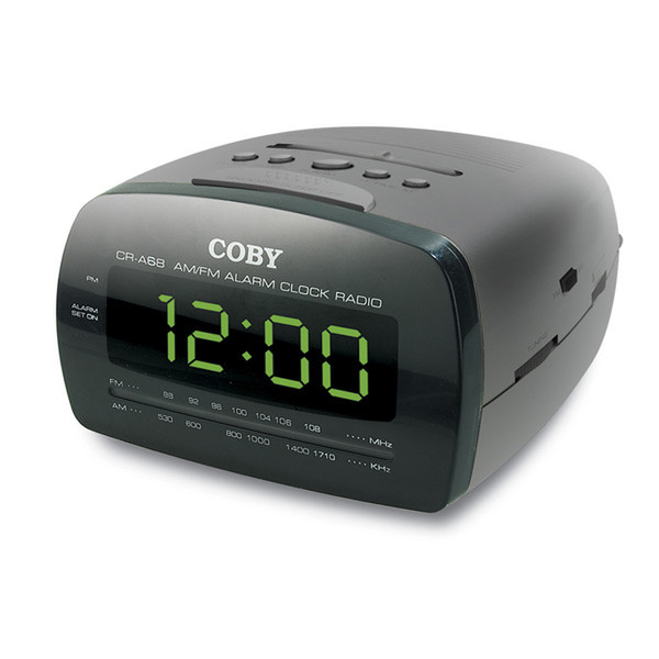 Coby Dual Alarm Clock Radio Uhr Digital Schwarz Radio