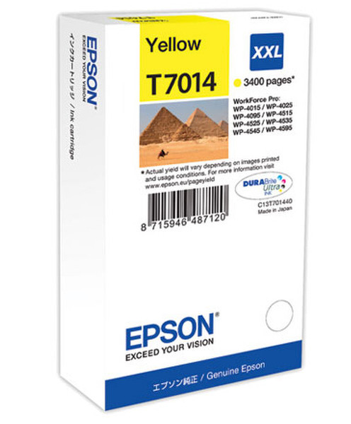 Epson T7014 3400страниц Желтый