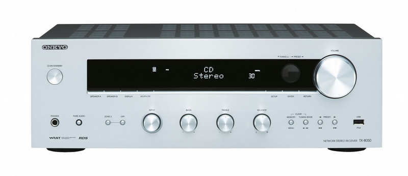 ONKYO TX-8050 160W 2.0 Stereo Silber