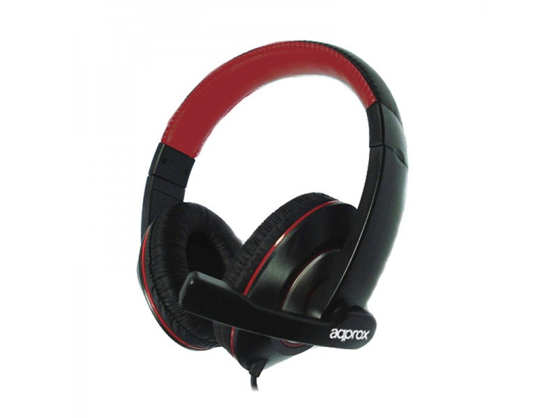 Approx appHS04PRO 2x 3.5 mm Binaural Kopfband Schwarz, Rot, Silber Headset
