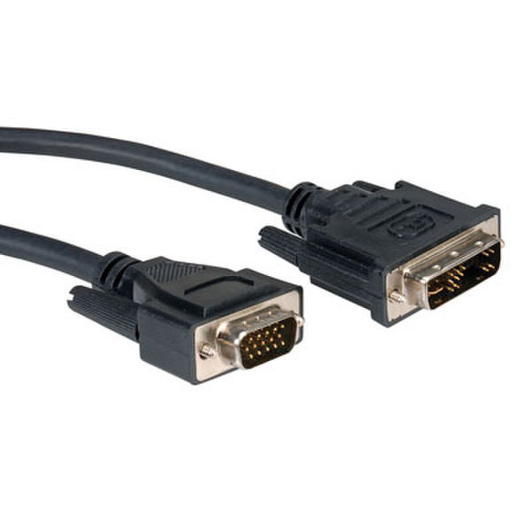 Rotronic 3m DVI/HD15 3m VGA (D-Sub) DVI-A Schwarz Videokabel-Adapter