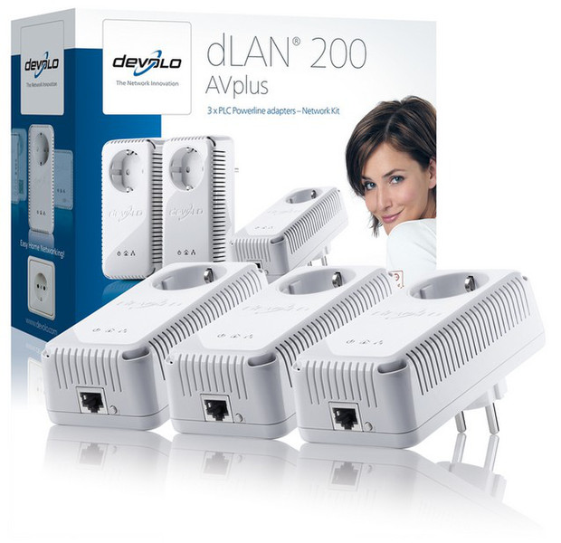 Devolo dLAN 200 AVplus Network Kit Ethernet 200Mbit/s