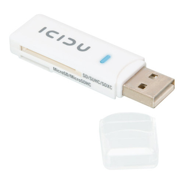 ICIDU USB SDXC and MicroSD Card Reader USB 2.0 Белый устройство для чтения карт флэш-памяти
