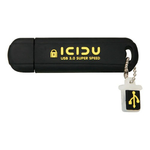 ICIDU Rubber Drive 16GB 16ГБ USB 3.0 (3.1 Gen 1) Type-A Черный, Желтый USB флеш накопитель
