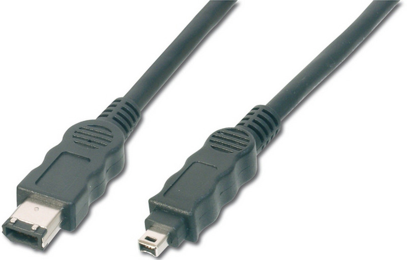 ASSMANN Electronic AK-1394-104 1м 4-p 6-p Черный FireWire кабель