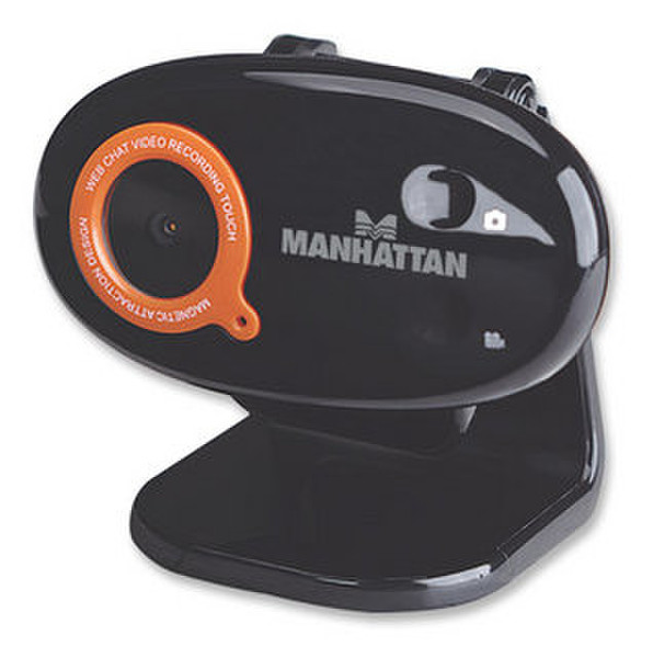 Manhattan 460545 1.3МП 3200 x 2400пикселей USB 2.0 Черный, Оранжевый вебкамера