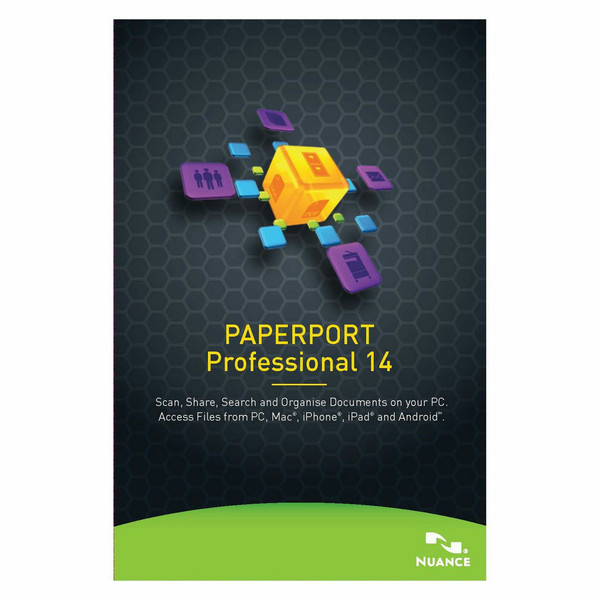 Nuance PaperPort Professional 14, 251-500u, 1y, WIN, MNT, EDU, FRE