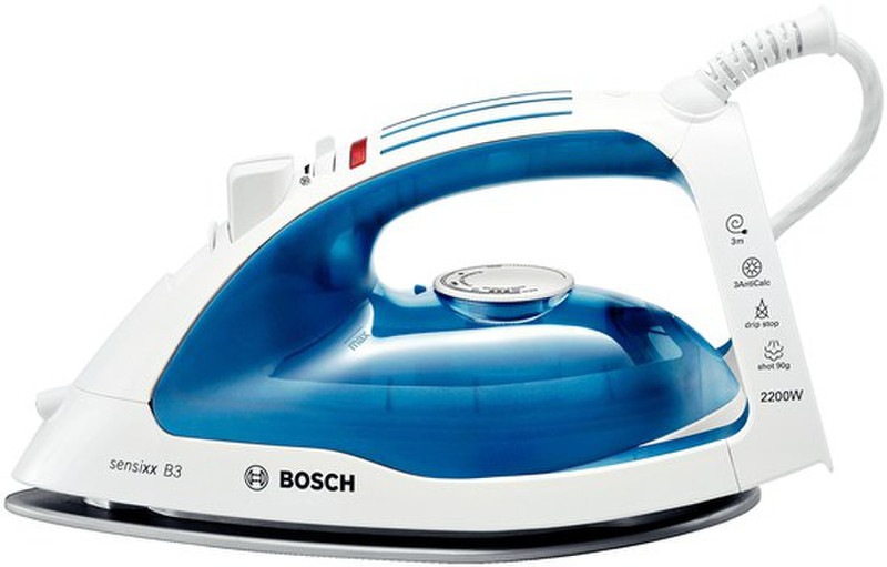 Bosch TDA4622GB Steam iron Palladium soleplate 2200Вт Синий, Белый утюг